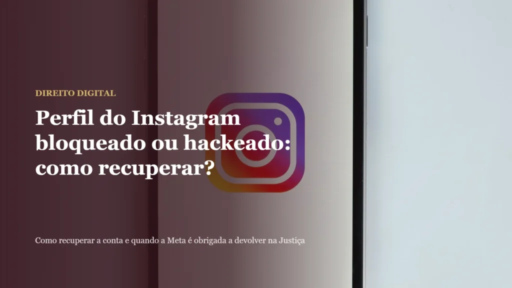 Perfil do Instagram bloqueado: celular mostrando o ícone do aplicativo